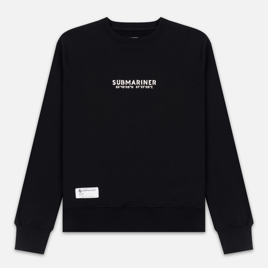 Мужская толстовка Submariner Coordinates Logo Print Black