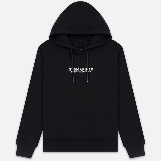 Мужская толстовка Submariner Coordinates Logo Print Hoodie Black