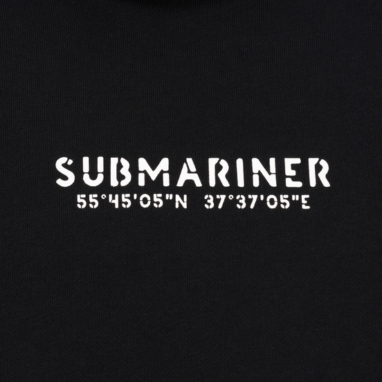 Мужская толстовка Submariner Coordinates Logo Print Hoodie Black