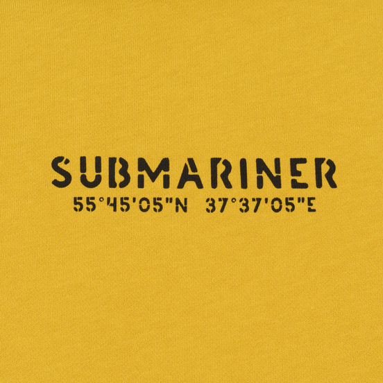 Мужская толстовка Submariner Coordinates Logo Print Hoodie Mustard