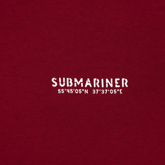 Мужская толстовка Submariner Main Logo Print Hoodie Bordeaux