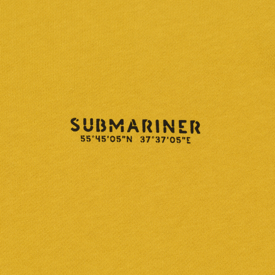 Мужская толстовка Submariner Main Logo Print Hoodie Mustard
