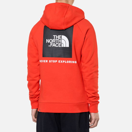 Мужская толстовка The North Face Raglan Red Box Hoodie Fiery Red