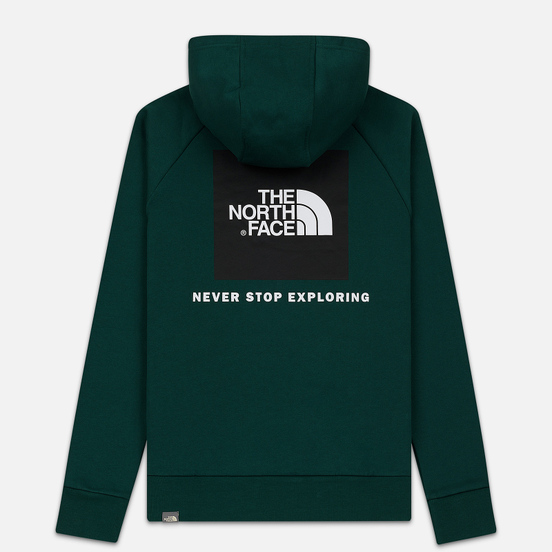 Мужская толстовка The North Face Raglan Red Box Hoodie Night Green