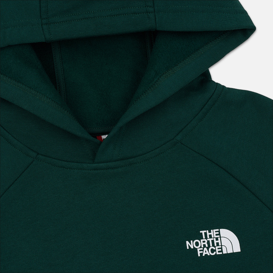 Мужская толстовка The North Face Raglan Red Box Hoodie Night Green