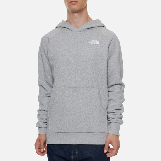 Мужская толстовка The North Face Raglan Red Box Hoodie TNF Light Gray