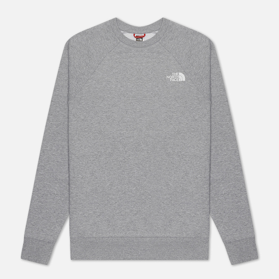Мужская толстовка The North Face Raglan Redbox Crew TNF Light Grey Heather/English Green