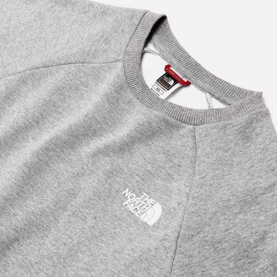Мужская толстовка The North Face Raglan Redbox Crew TNF Light Grey Heather/English Green