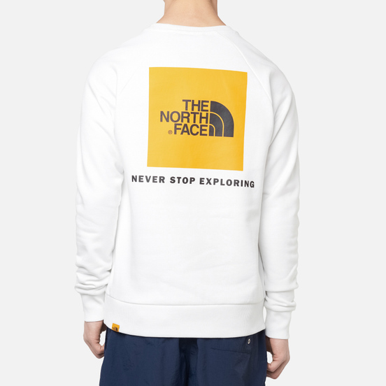 Мужская толстовка The North Face Raglan Redbox Crew TNF White/Flame Orange