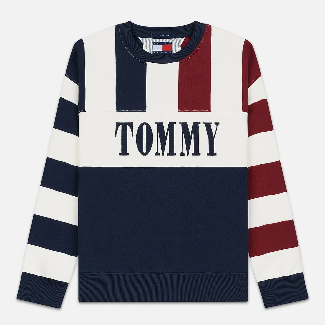 Tommy Jeans Мужская толстовка Heritage Stripe Crew Neck