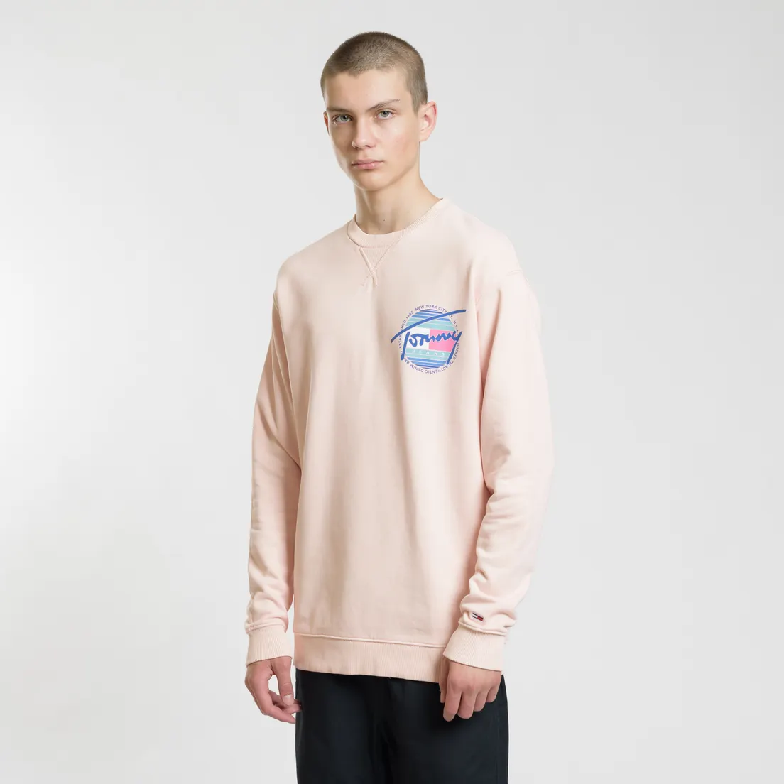 Tommy Jeans Мужская толстовка Light Washed Crew
