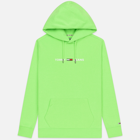 Мужская толстовка Tommy Jeans Neon Small Logo Hoodie Green Gecko