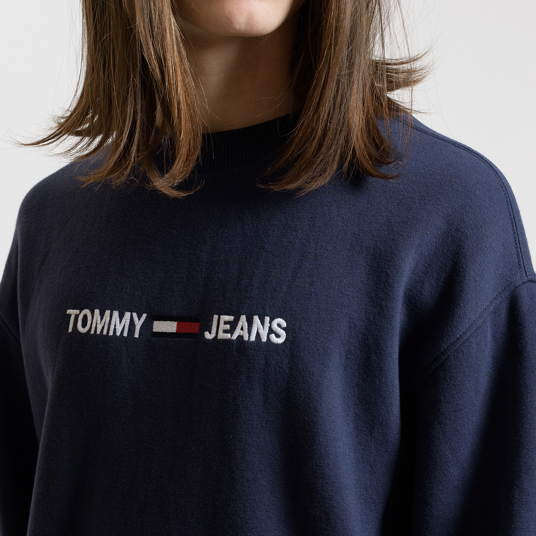 Tommy Jeans Мужская толстовка Small Logo Crew
