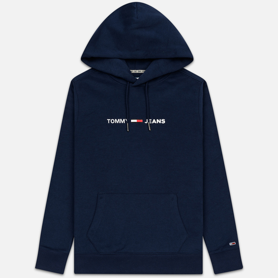 Мужская толстовка Tommy Jeans Straight Small Logo Hoodie Slim Fit Black Iris
