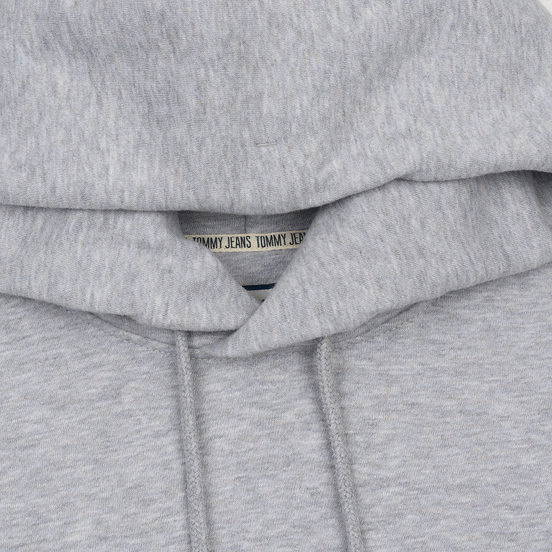 Мужская толстовка Tommy Jeans Straight Small Logo Hoodie Slim Fit Light Grey Heather