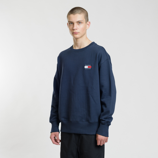 Мужская толстовка Tommy Jeans Tommy Badge Crew Black Iris