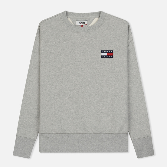Мужская толстовка Tommy Jeans Tommy Badge Crew Light Grey Heather