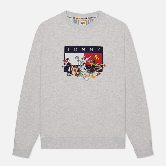 Мужская толстовка Tommy Jeans x Looney Tunes Crew Neck Pale Grey Heather