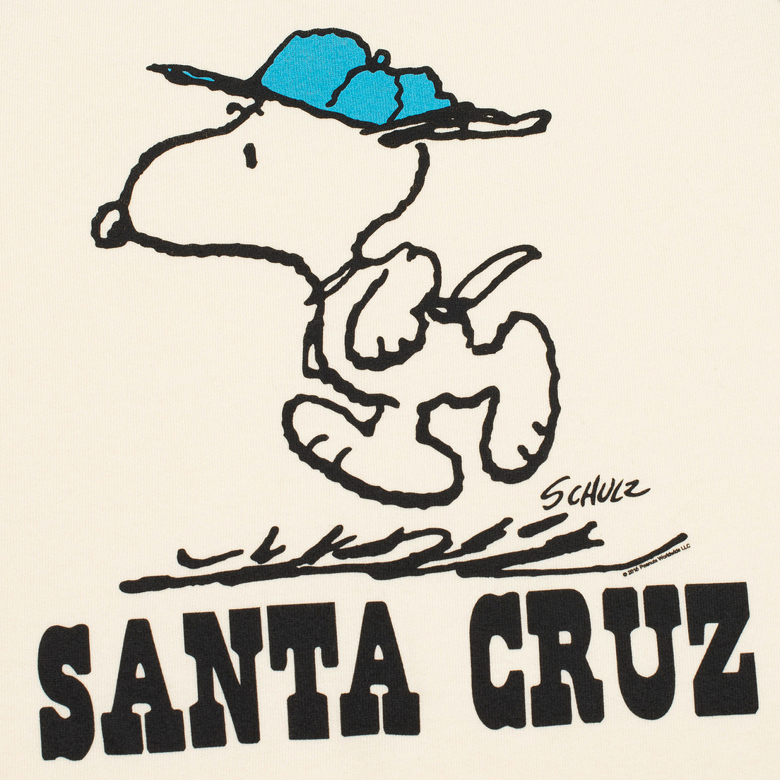 TSPTR Мужская толстовка Snoopy Santa Cruz Raglan Crew