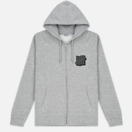 Мужская толстовка Undefeated Shadowed Strike Full Zip Hoodie Grey Heather