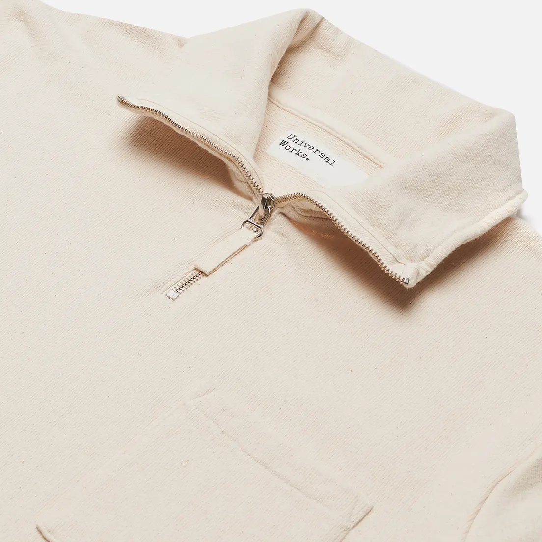 Universal Works Мужская толстовка Half Zip Dry Handle Loopback
