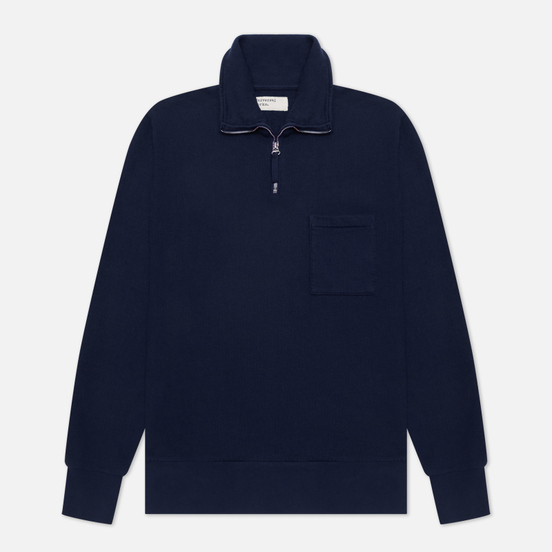 Мужская толстовка Universal Works Half Zip Dry Handle Loopback Navy