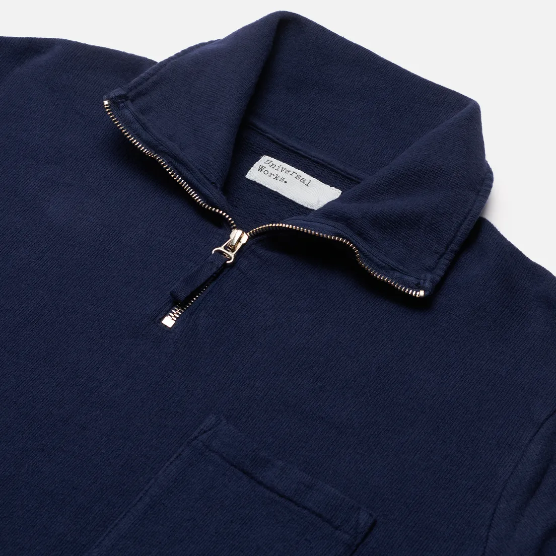 Universal Works Мужская толстовка Half Zip Dry Handle Loopback