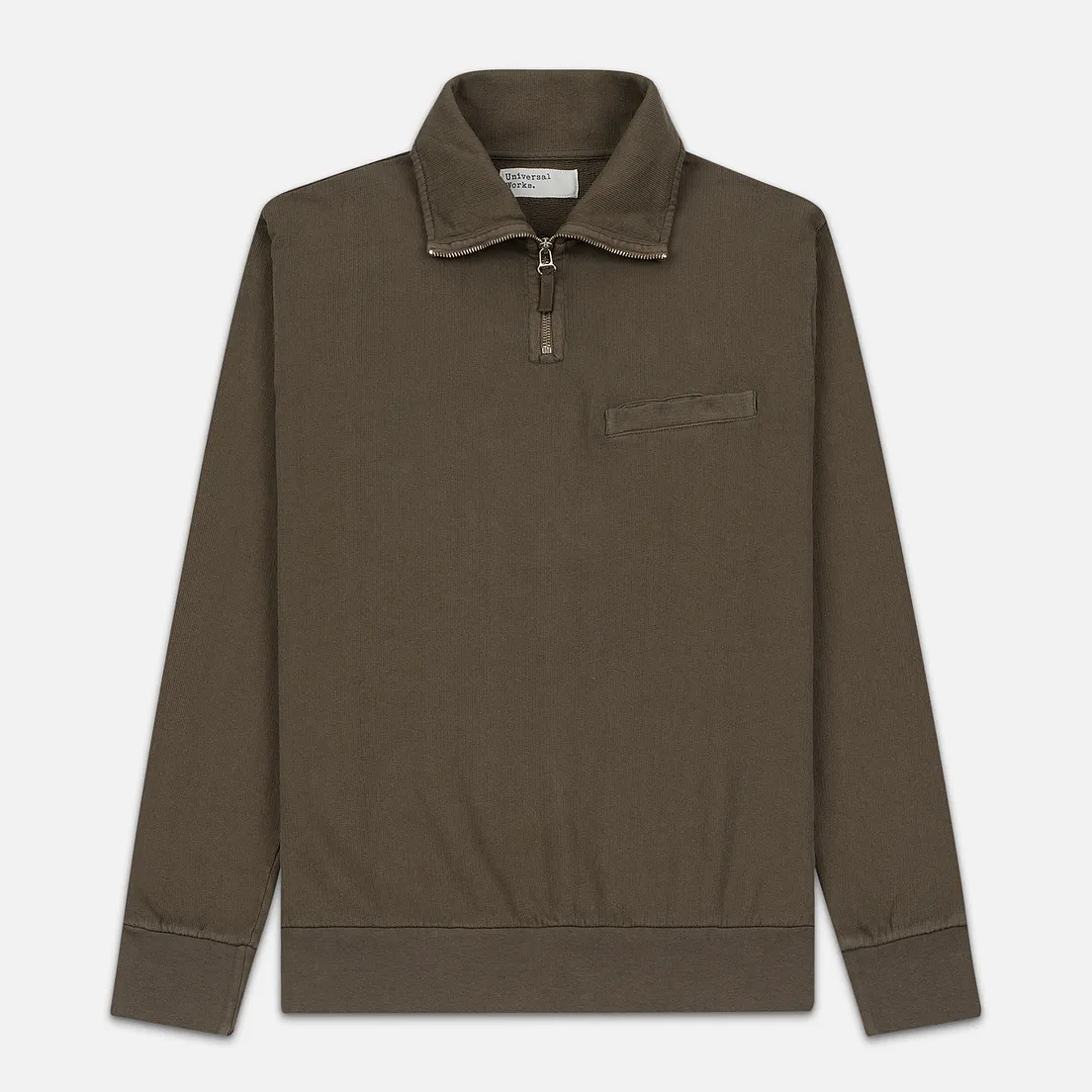 Universal Works Мужская толстовка Half Zip Dry Handle Loopback