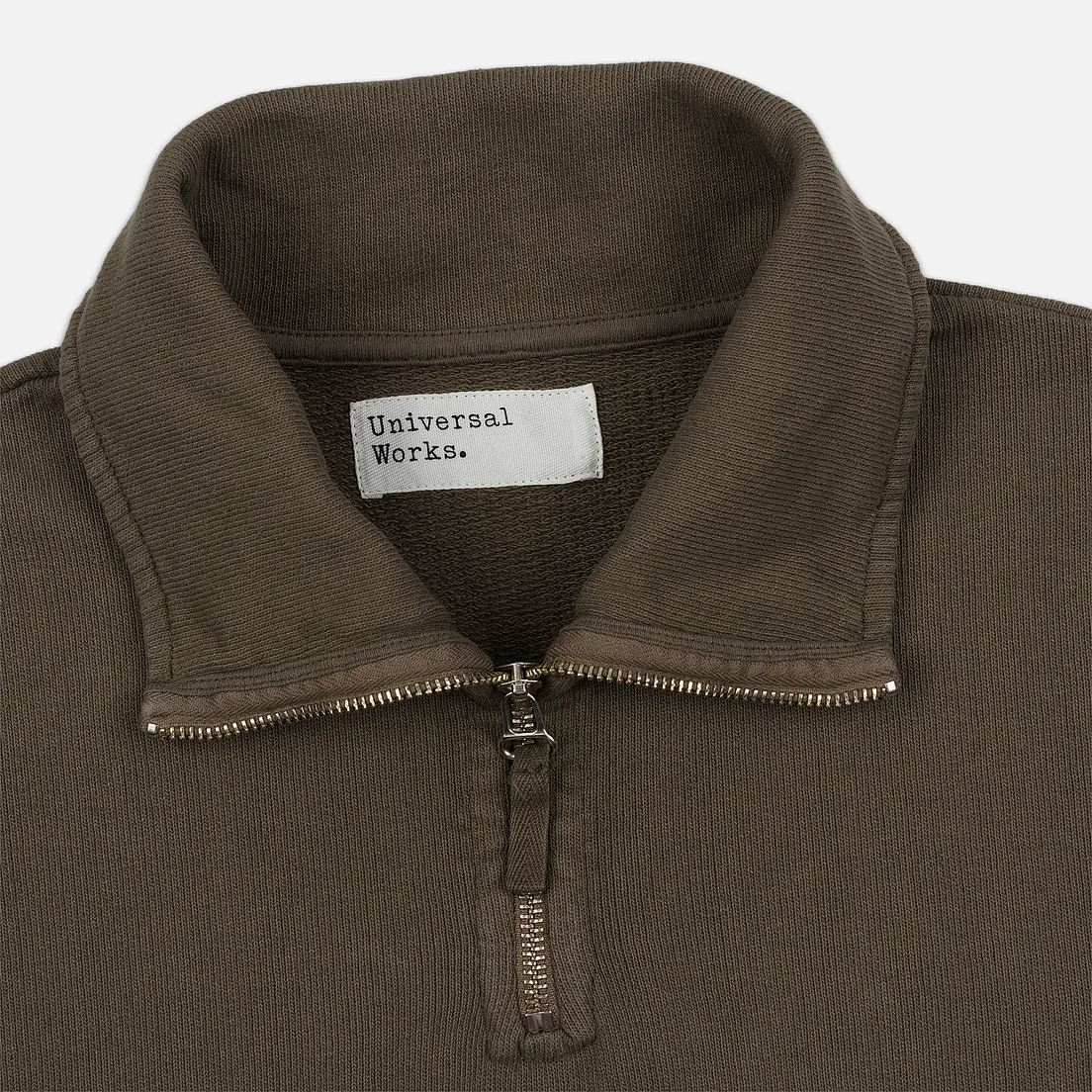 Universal Works Мужская толстовка Half Zip Dry Handle Loopback
