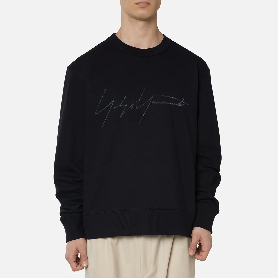 Y-3 Мужская толстовка Distressed Signature Crew