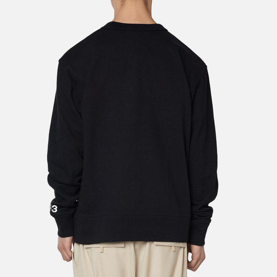 Мужская толстовка Y-3 Distressed Signature Crew Black