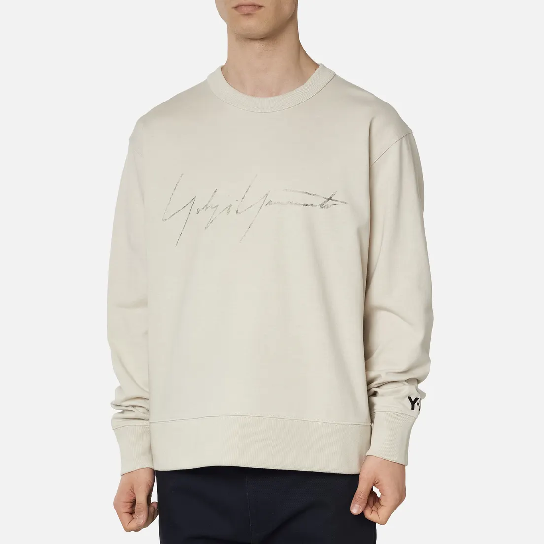 Y-3 Мужская толстовка Distressed Signature Crew