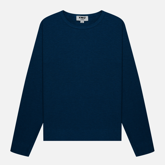 Мужская толстовка YMC X Solid Reverse Side Jersey Blue
