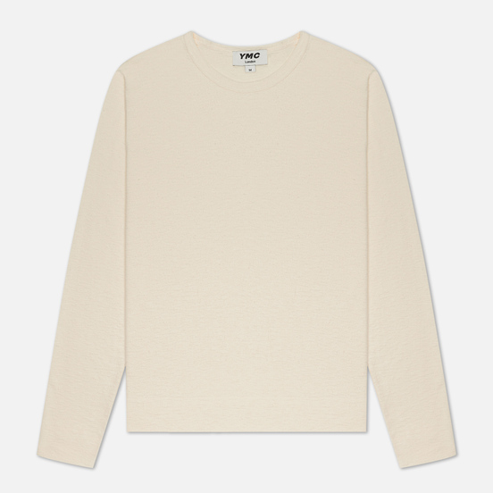 Мужская толстовка YMC X Solid Reverse Side Jersey Ecru