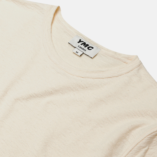 Мужская толстовка YMC X Solid Reverse Side Jersey Ecru