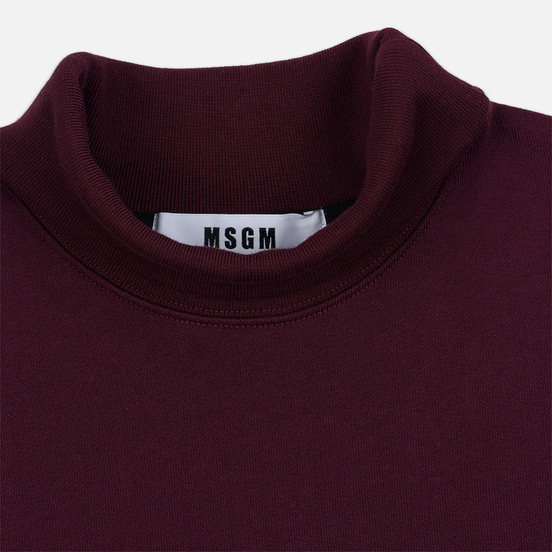 Мужская водолазка MSGM Micro Logo Burgundy