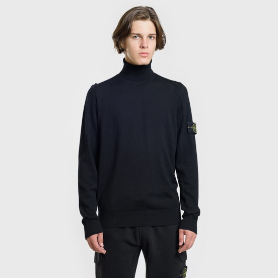 Мужская водолазка Stone Island Turtle Neck Lightweight Wool Black