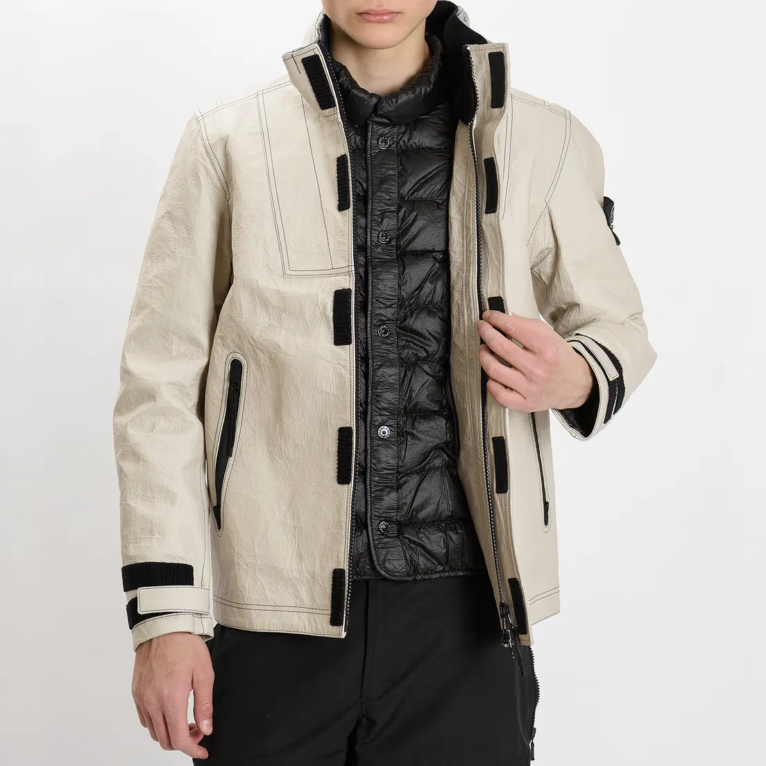 Stone Island Мужская куртка Ice Dyneema Bonded Leather