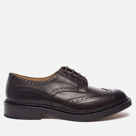 Мужские ботинки броги Tricker's Brogue Bourton Sole Leather Espresso Burnished
