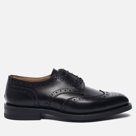 Мужские ботинки броги Tricker's Newbury Derby Sole Dainite Black
