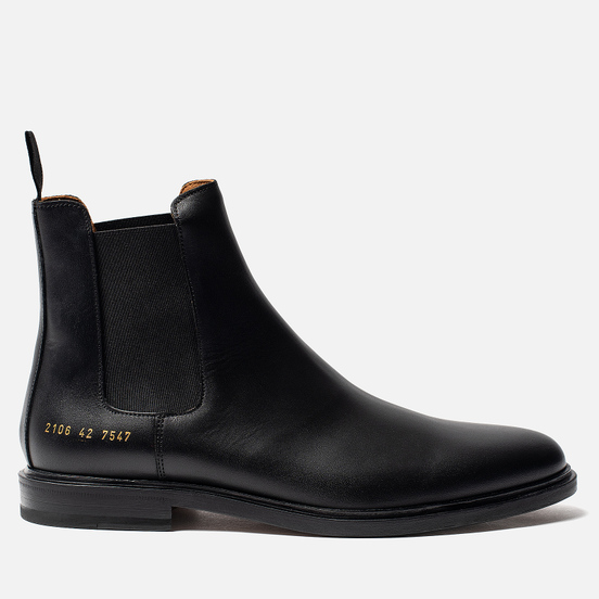 Мужские ботинки Common Projects Chelsea Leather Black