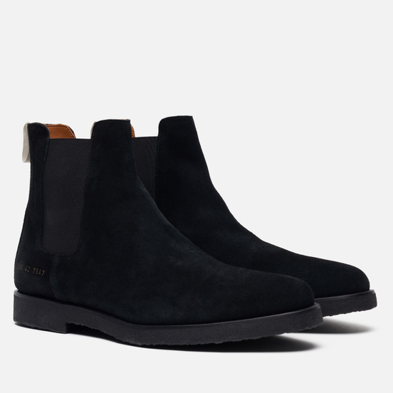 Мужские ботинки Common Projects Chelsea Suede Black
