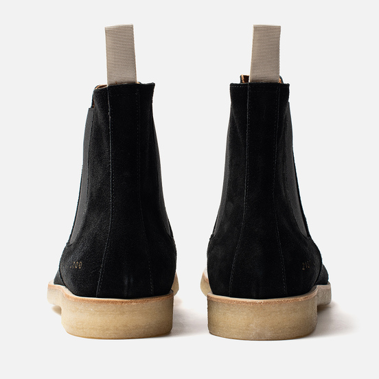 Мужские ботинки Common Projects Chelsea Suede Black/White Sole