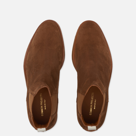 Мужские ботинки Common Projects Chelsea Suede Tobacco