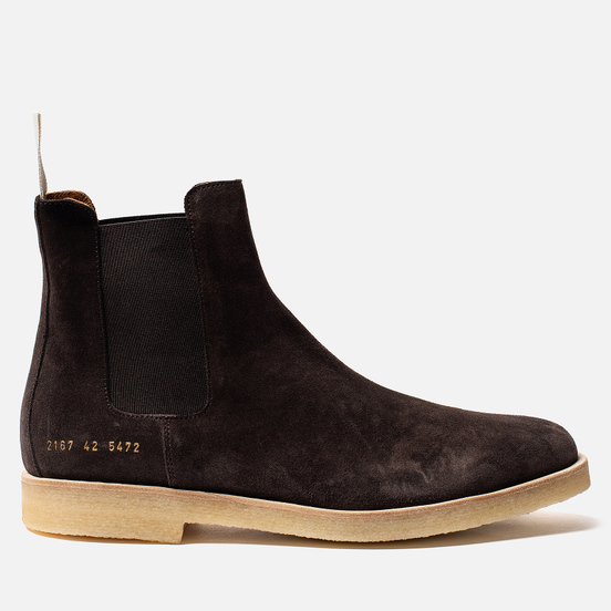 Мужские ботинки Common Projects Chelsea Suede Washed Brown