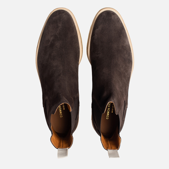Мужские ботинки Common Projects Chelsea Suede Washed Brown