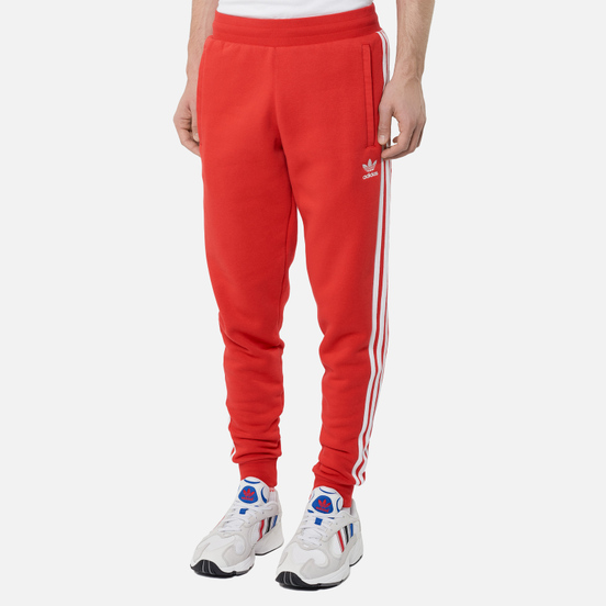 Мужские брюки adidas Originals 3-Stripes Fleece Lush Red