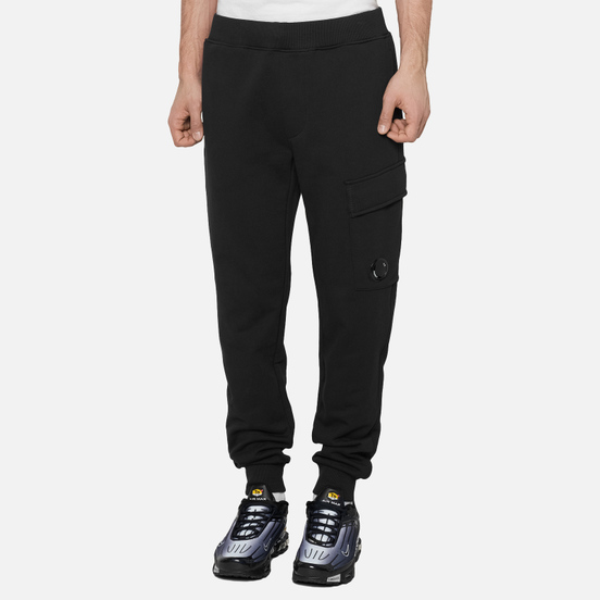 Мужские брюки C.P. Company Diagonal Fleece Lens Pocket Black