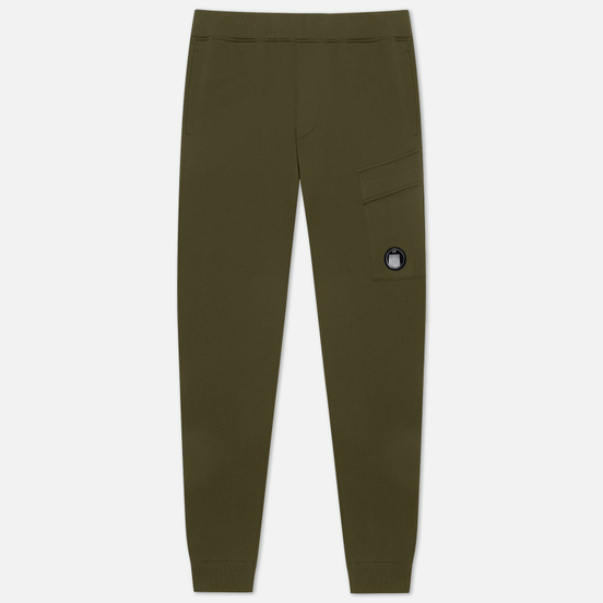Мужские брюки C.P. Company Diagonal Fleece Lens Pocket Burnt Olive