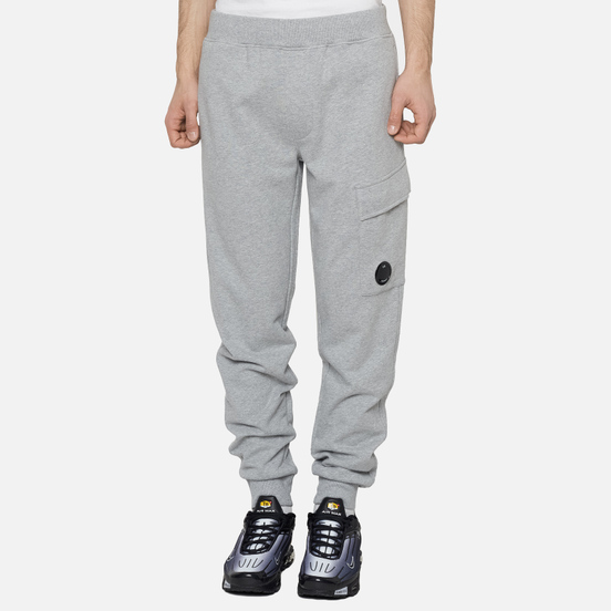 Мужские брюки C.P. Company Diagonal Fleece Lens Pocket Grey Melange